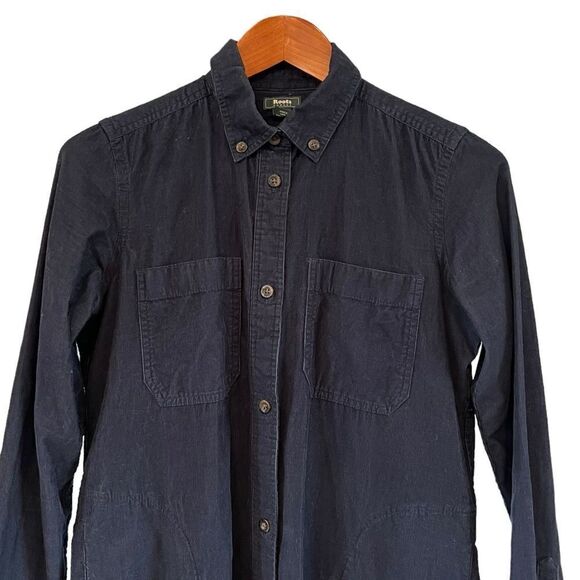 Roots navy corduroy long sleeve dress. Size xs - Picture 2 of 11